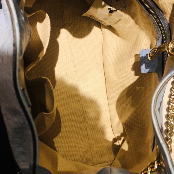 gucci bag with ostrich leather - Picture 7 of 9